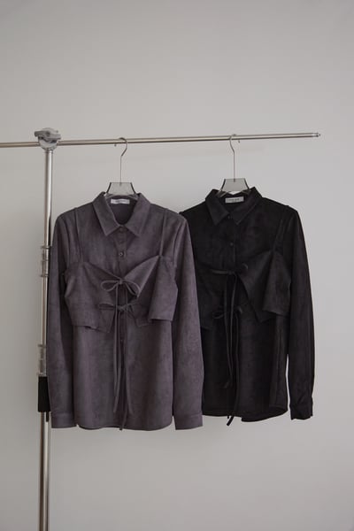 兩件式麂皮質感設計襯衫7