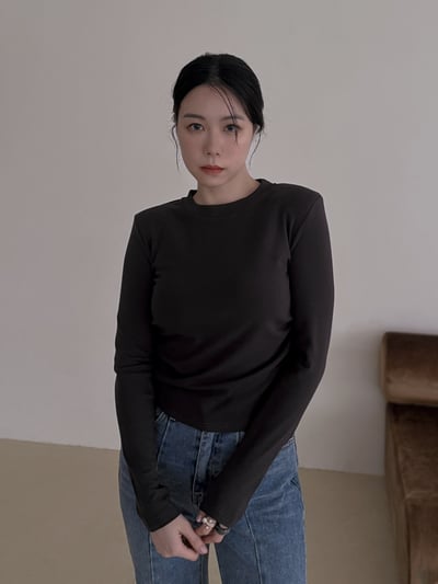 暖棉內磨毛抓皺設計上衣2