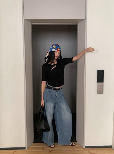 扭結設計舒服軟棉上衣7