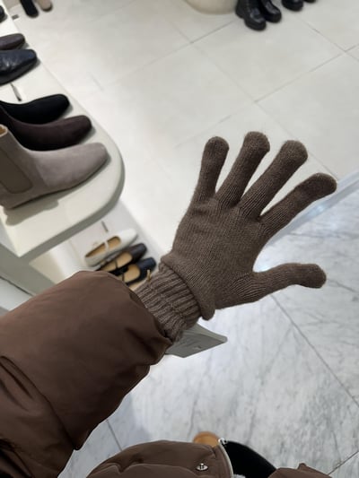 含羊毛針織手套（可露指）12