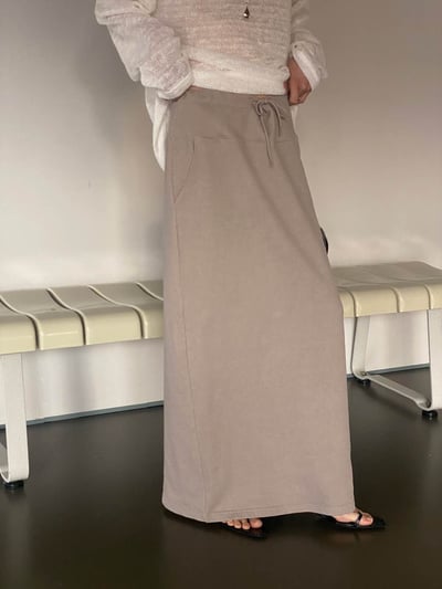 彈性綁帶厚磅針織長裙13