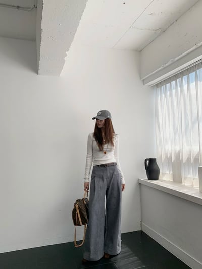 小渲染刷色顯瘦直筒褲6