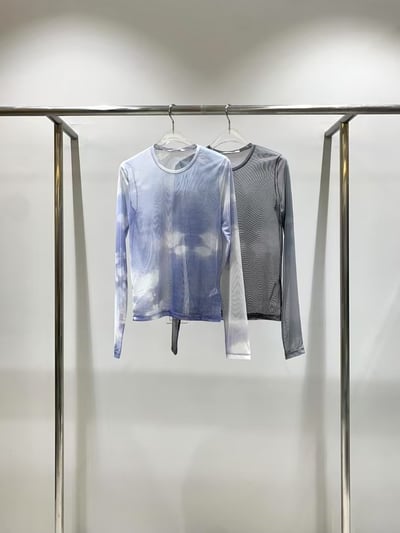 小眾設計款渲染透膚背心/上衣14