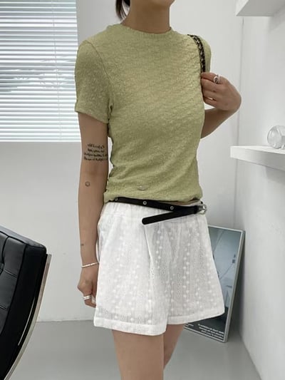 棉花糖色軟Q皺皺上衣6