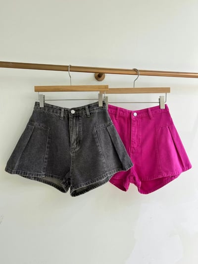 顯瘦車線牛仔短褲6