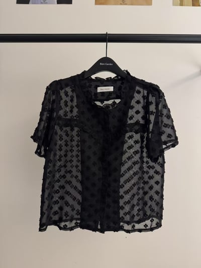 SALE！斑點刺繡雪紡上衣3