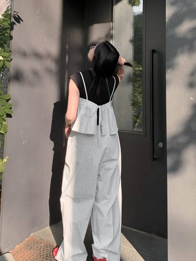 兩面穿綁帶條紋細肩背心（成套優惠）4