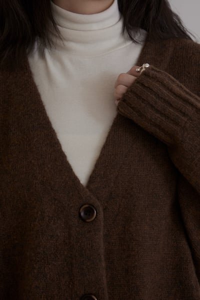 附圍巾厚實暖感針織外套8