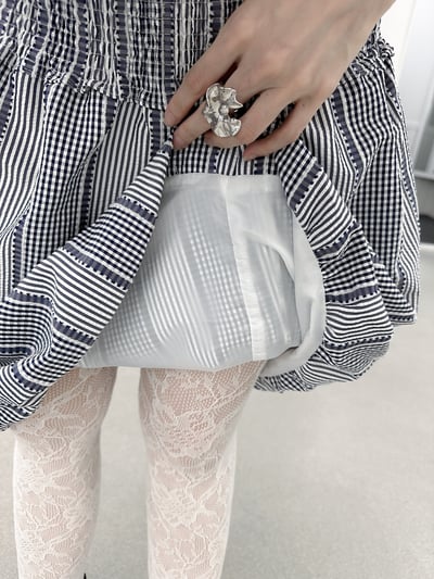 多種穿法格紋彈性連衣裙11