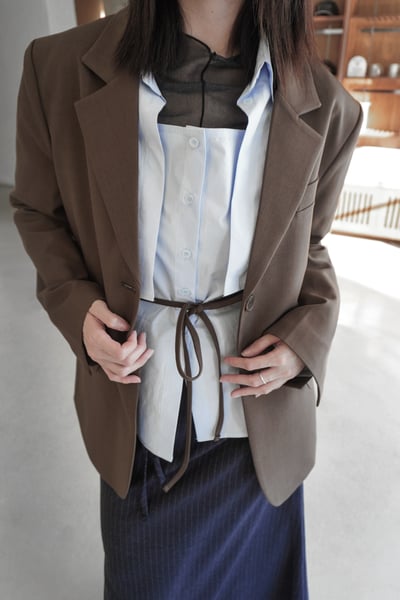 自留款修身設計兩件式襯衫5