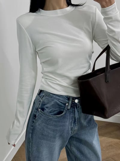 暖棉內磨毛抓皺設計上衣9