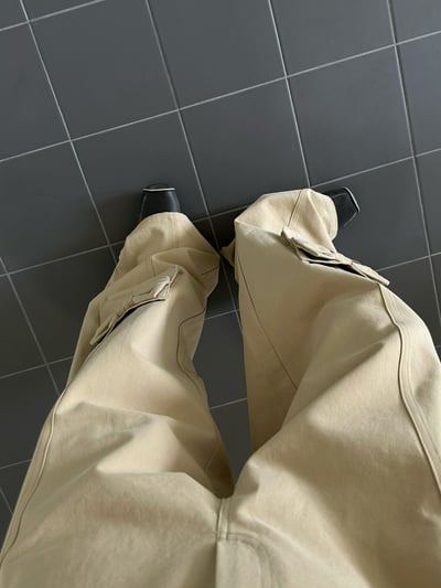 蝴蝶結口袋設計工裝褲11