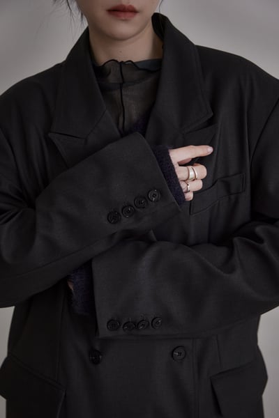 經典必備寬鬆長版西裝外套3