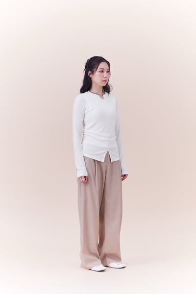 超舒服柔棉開衩角角上衣12