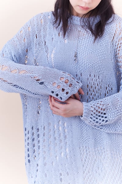 春天來了粗織簍空設計上衣13