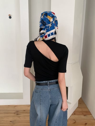 扭結設計舒服軟棉上衣3