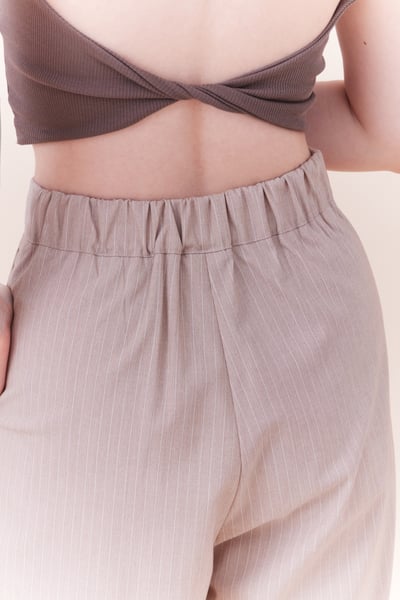 兩件式條紋西裝長褲裙9