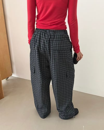 隨性韓風格紋長褲7