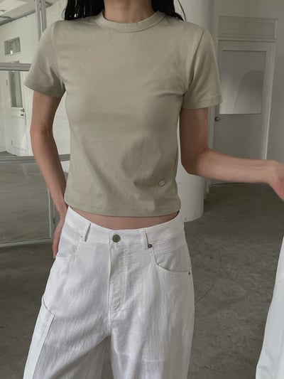 經典LOGO柔棉素色短袖T1