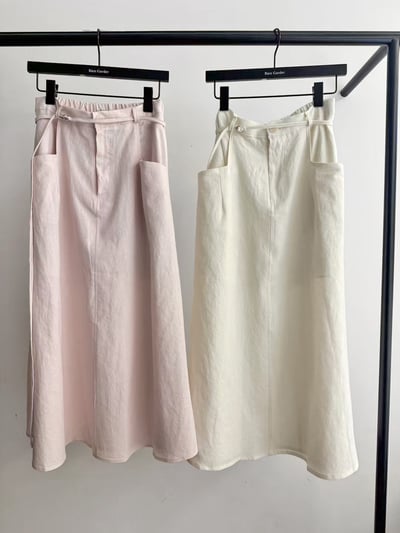 夏日棉麻附腰帶長裙（成套優惠）7