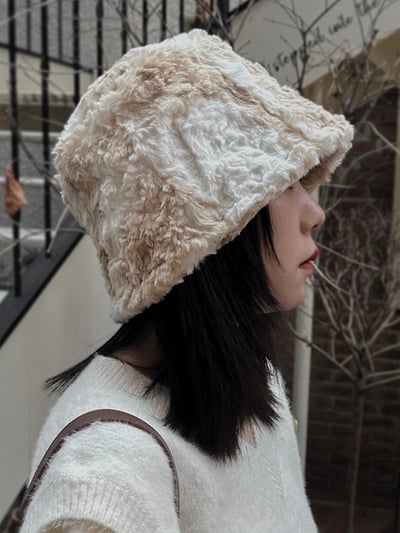 冬季毛絨絨渲染漁夫帽1