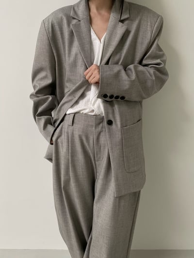 經典簡約直筒西裝褲2