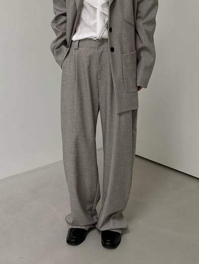 經典簡約直筒西裝褲4