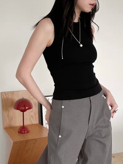 後背小挖空彈力棉Bra背心6