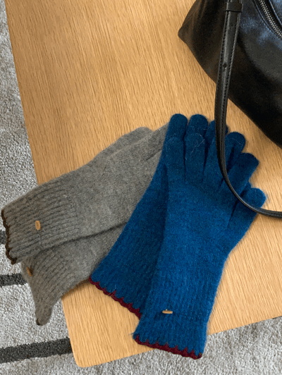 含羊毛針織手套（可露指）11