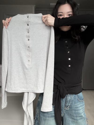 親膚彈力兩面穿立領上衣1