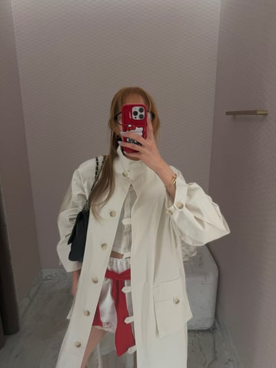 自留款細節滿滿立領風衣外套1