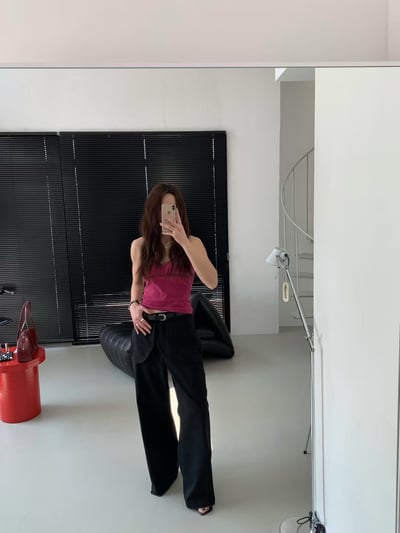 挺版顯瘦大口袋設計長褲12