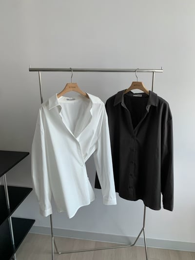 排扣兩穿小細節襯衫8