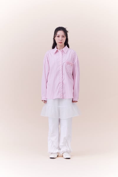 法式浪漫微甜條紋襯衫15