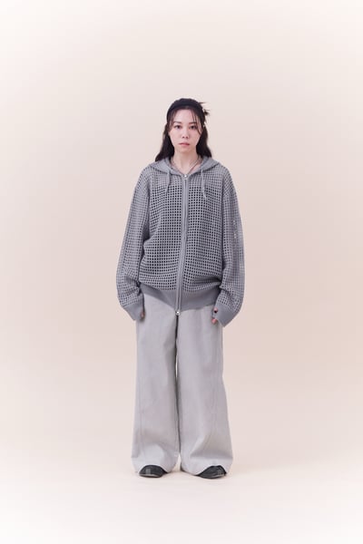 簍空針織休閒連帽外套8