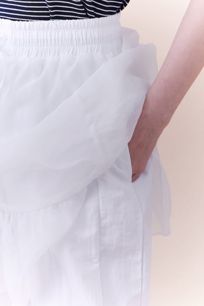 紡紗拼接層次設計抽繩長褲12