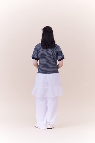 紡紗拼接層次設計抽繩長褲21