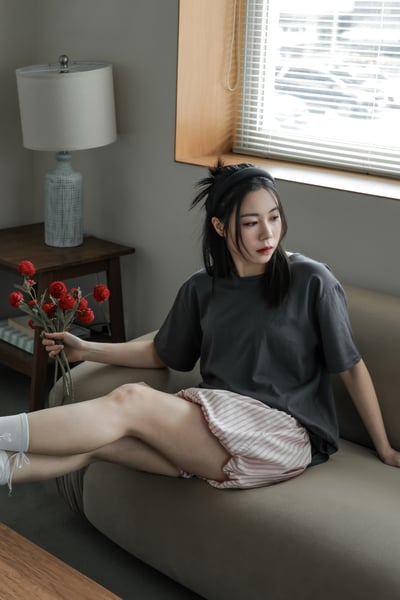 今夏必備花苞條紋短褲6