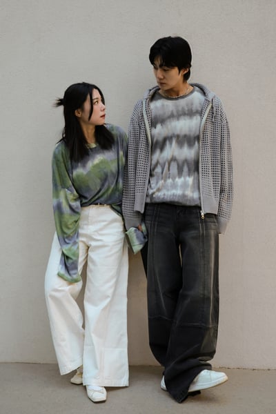 男裝刷色厚磅寬版牛仔褲S/M/L3