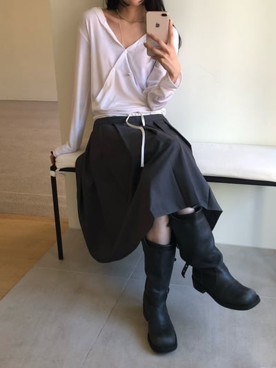 斜扣設計超軟棉連帽上衣10