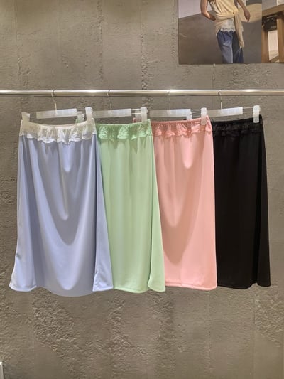 延南洞歐尼奶油蕾絲長裙9