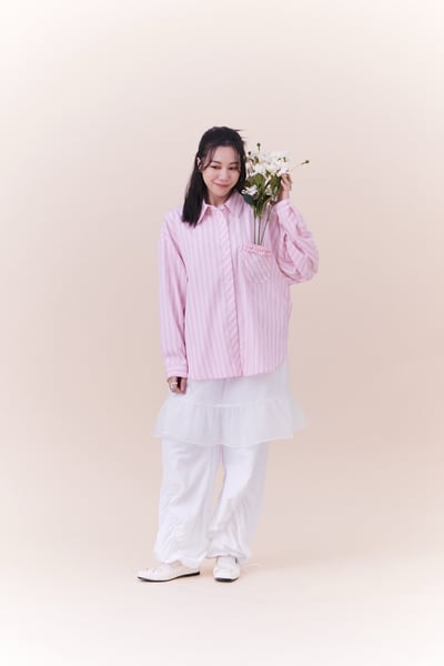 法式浪漫微甜條紋襯衫4