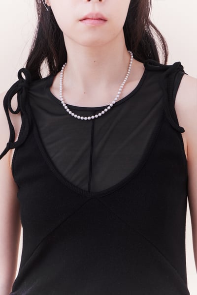 雕花棉質綁帶散擺背心8