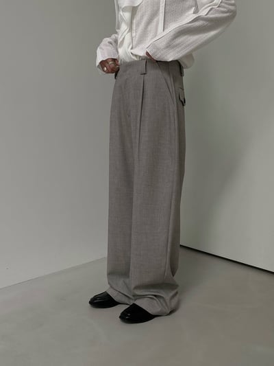 經典簡約直筒西裝褲7