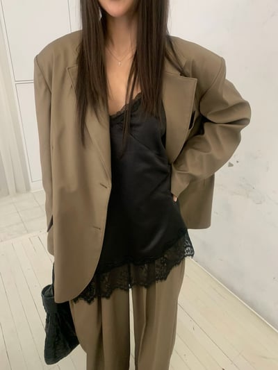 春款軟料時髦西裝外套2