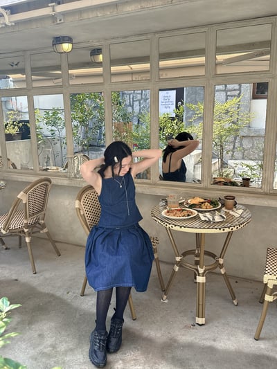 美背細肩牛仔背心（成套）5