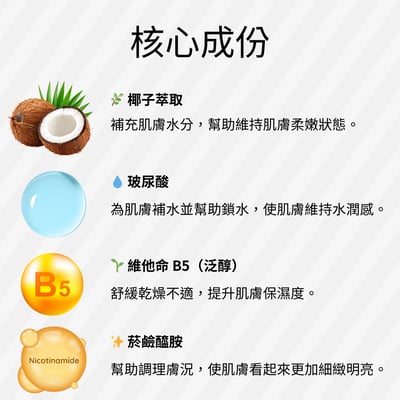 椰子纖維面膜5件組4