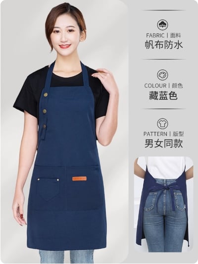 【工作圍裙】餐飲專用帆布工作圍裙工作服9