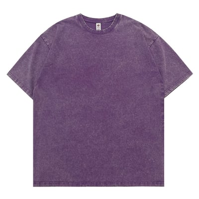 【多色】230克重磅純棉水洗做舊棉T恤5