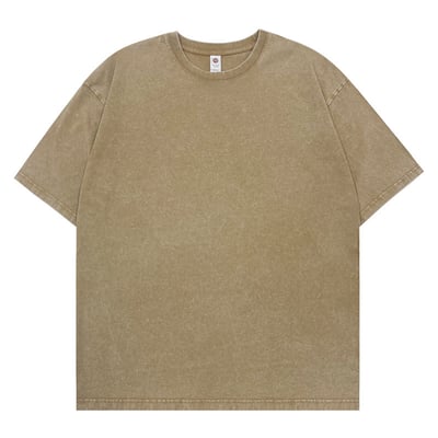 【多色】230克重磅純棉水洗做舊棉T恤6